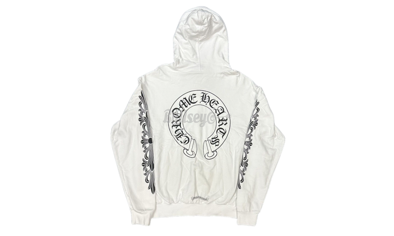 Chrome Hearts Horseshoe Floral White Hoodie-Bullseye Sneaker Boutique