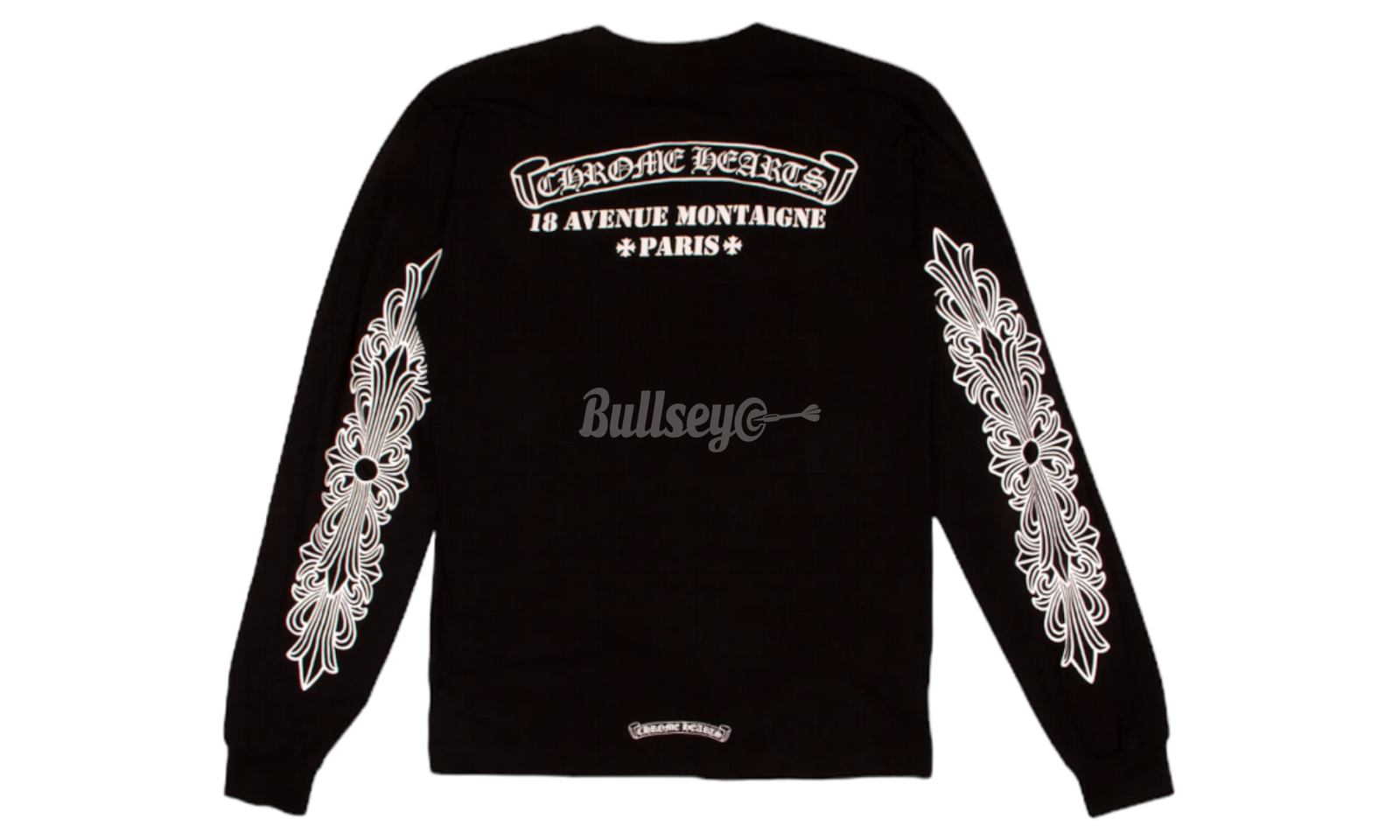 Chrome Hearts Horseshoe Paris Scroll Black Longsleeve T Chrome Hearts Horseshoe Paris Scroll Black Longsleeve T