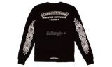 Chrome Hearts Horseshoe Paris Scroll Black Longsleeve T-Shirt-Bullseye Sneaker Paw Boutique