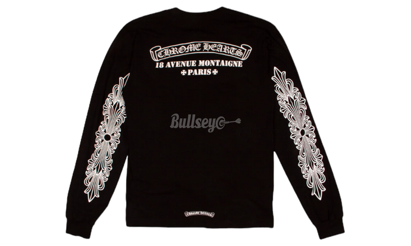 Chrome Hearts Horseshoe Paris Scroll Black Longsleeve T-Shirt-Bullseye Sneaker Alberto Boutique