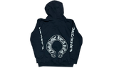 Chrome Hearts Horseshoe Thermal Zip-Up Black Hoodie-Bullseye Sneaker Boutique