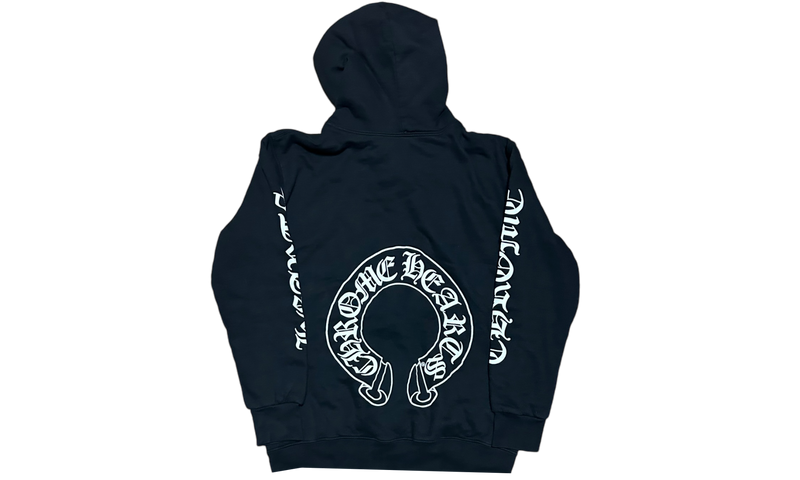 Chrome Hearts Horseshoe Thermal Zip-Up Black Hoodie-Bullseye Sneaker Boutique