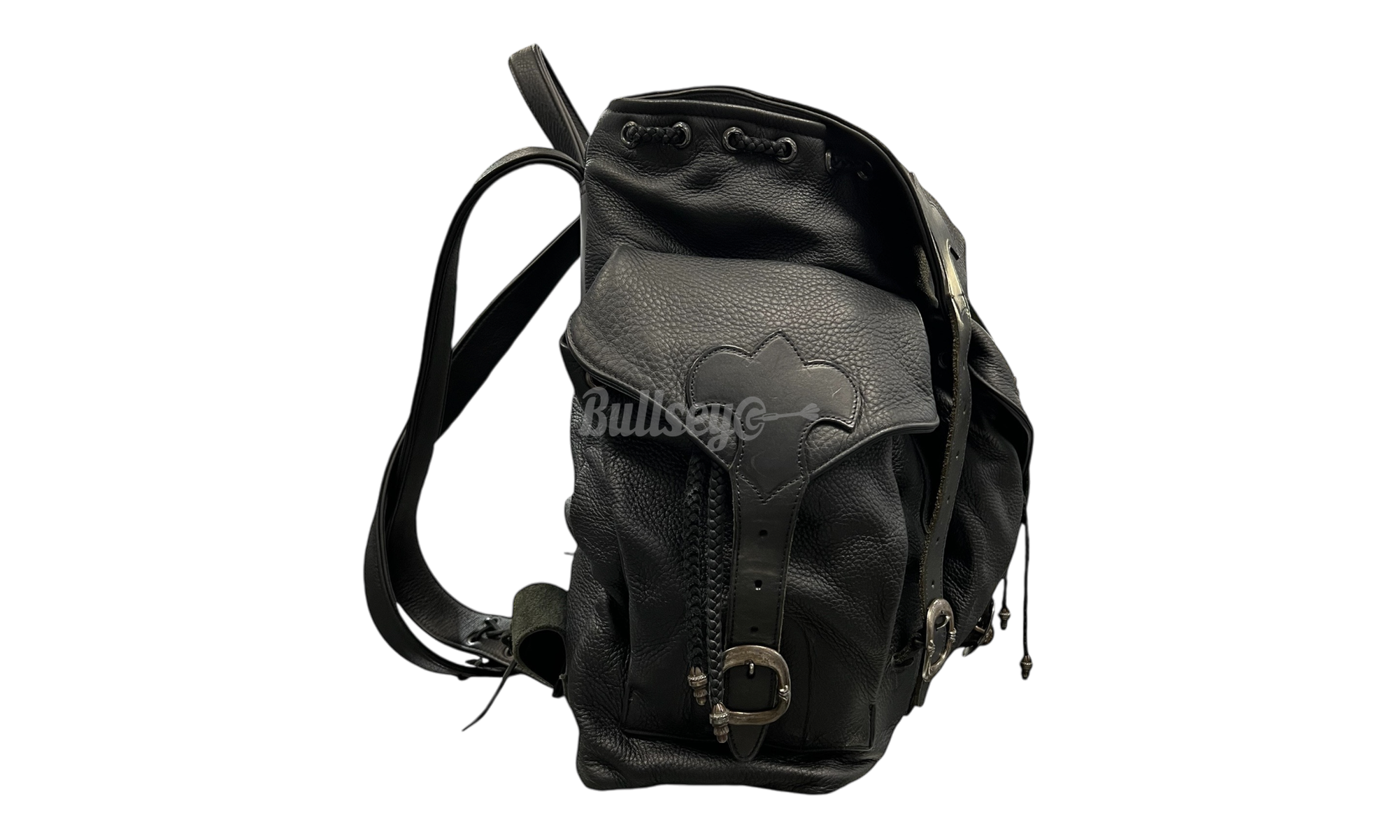 Chrome Hearts Large Gunslinger Fleur Black Leather Backpack (5-Pockets) (PreOwned)