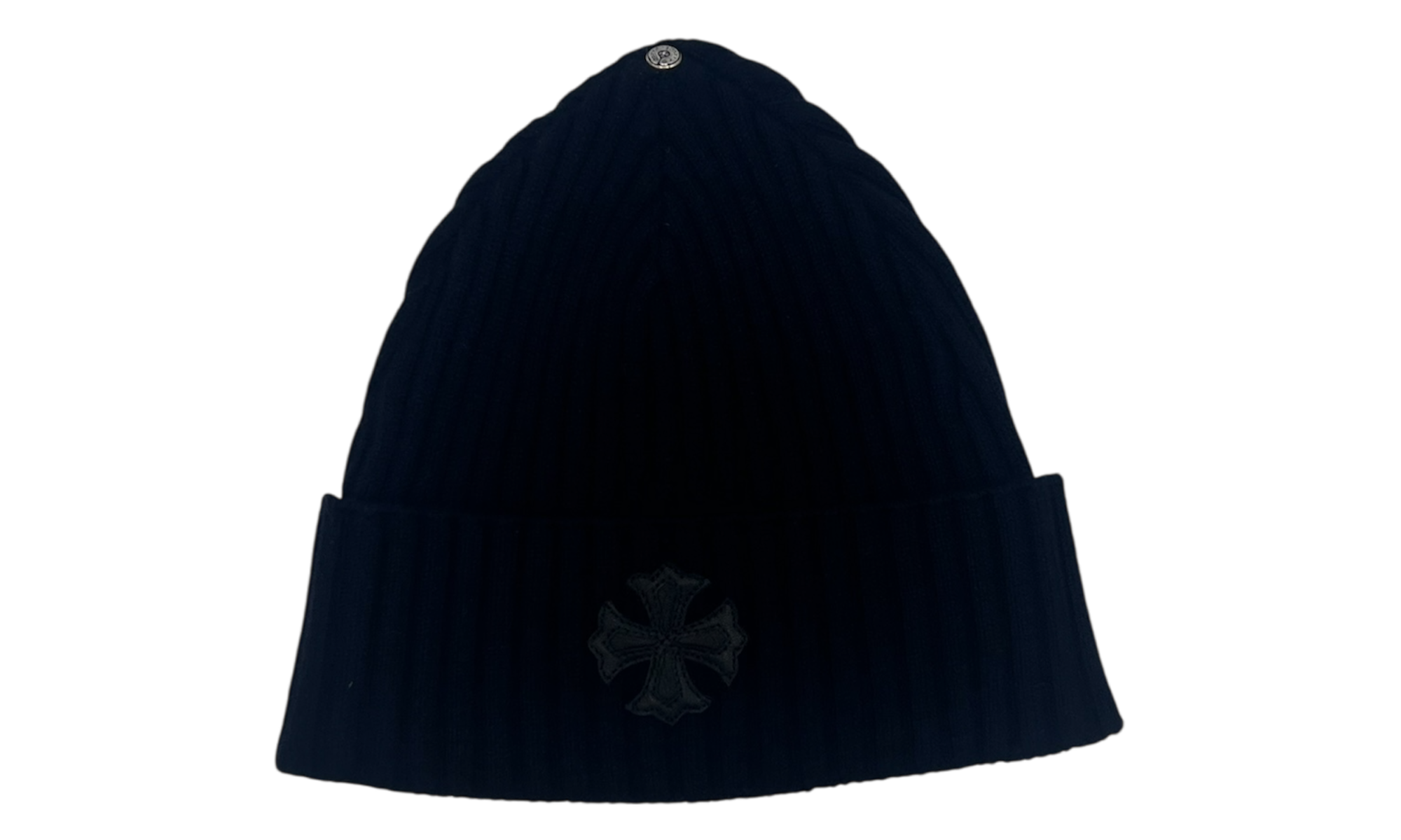 Chrome Hearts Leather Cross Patch Cashmere Beanie-Bullseye Sneaker Boutique