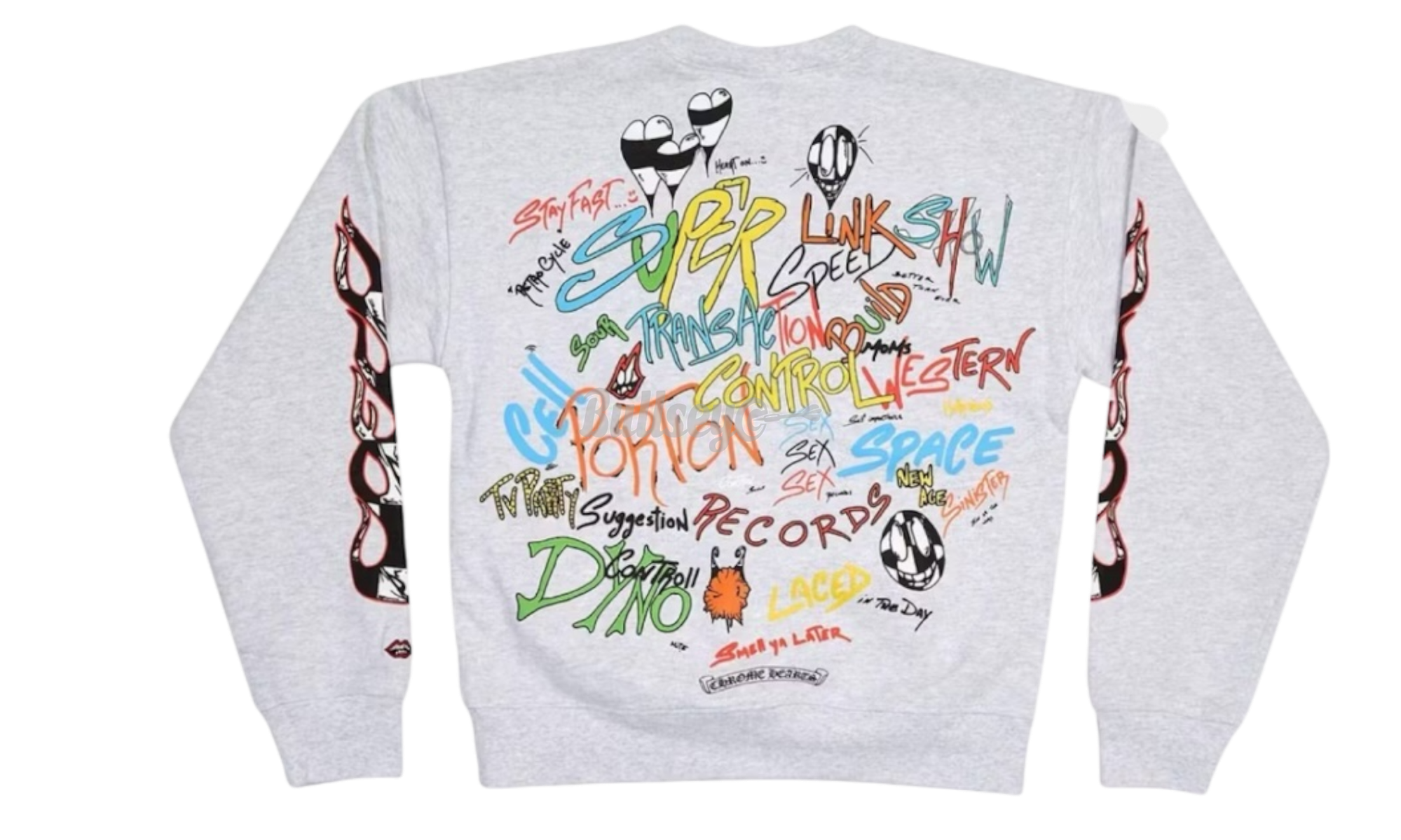 Chrome Hearts Matty Boy Brain Grey Crewneck-Bullseye Sneaker Boutique