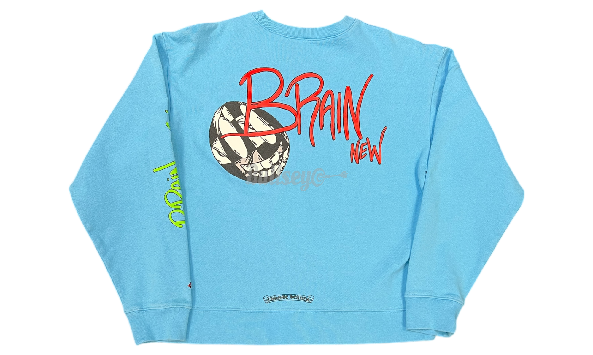 Chrome Hearts Matty Boy Brain New Blue Crewneck (PreOwned)-Bullseye Sneaker Boutique