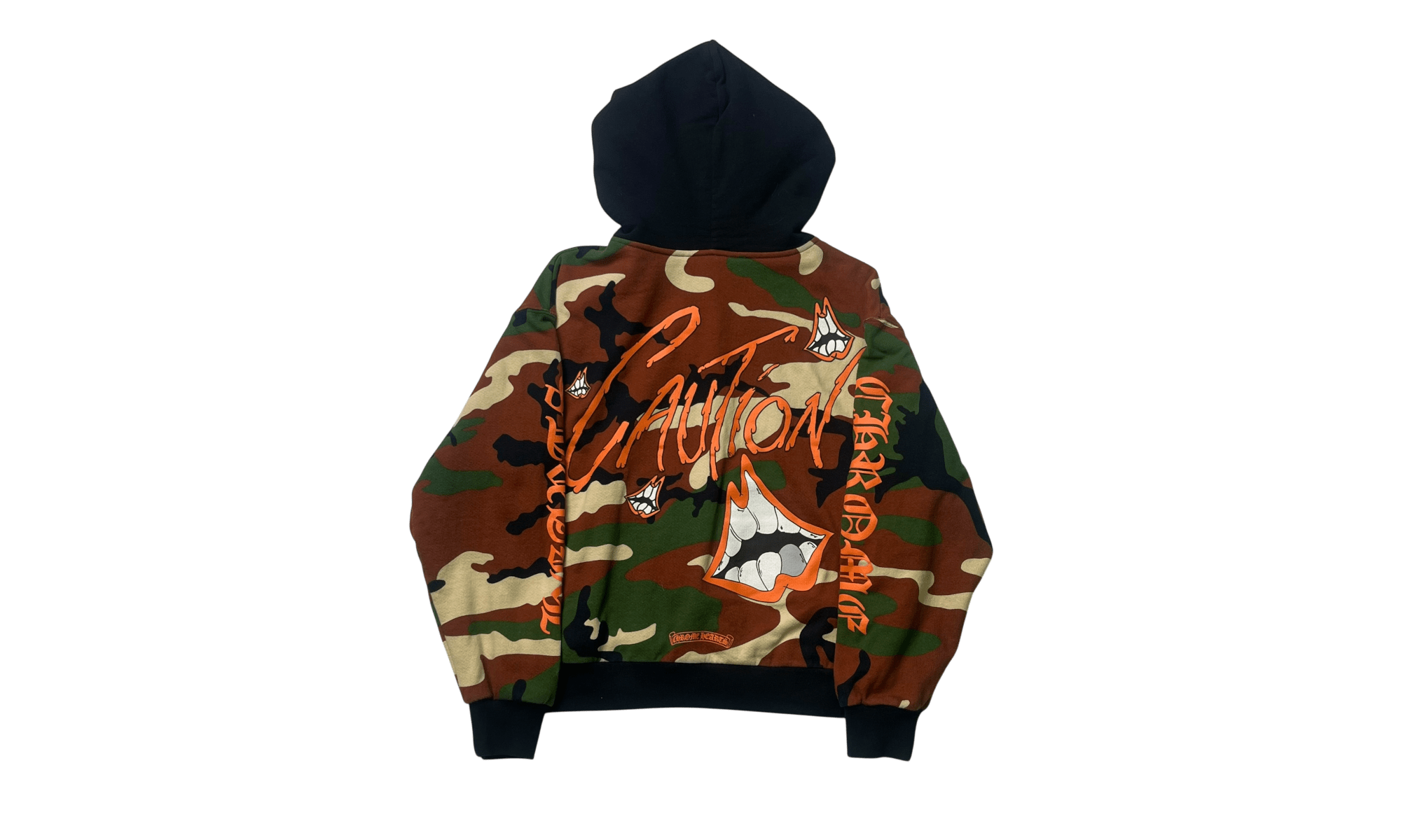 Chrome Hearts Matty Boy Caution Thermal Zip Up Hoodie Camo (PreOwned)-Bullseye Sneaker Boutique