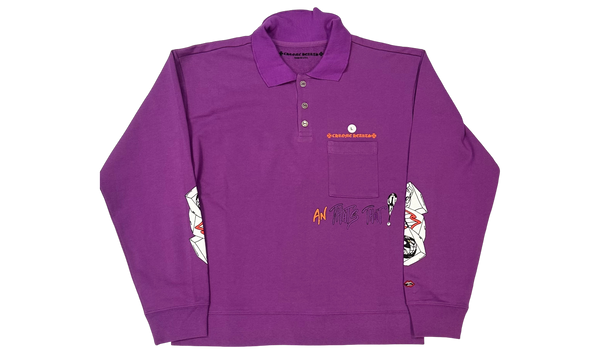 Chrome Hearts Matty Boy "I Want More Not Less Purple" Longsleeve Polo T-Shirt-Bullseye Sneaker Boutique