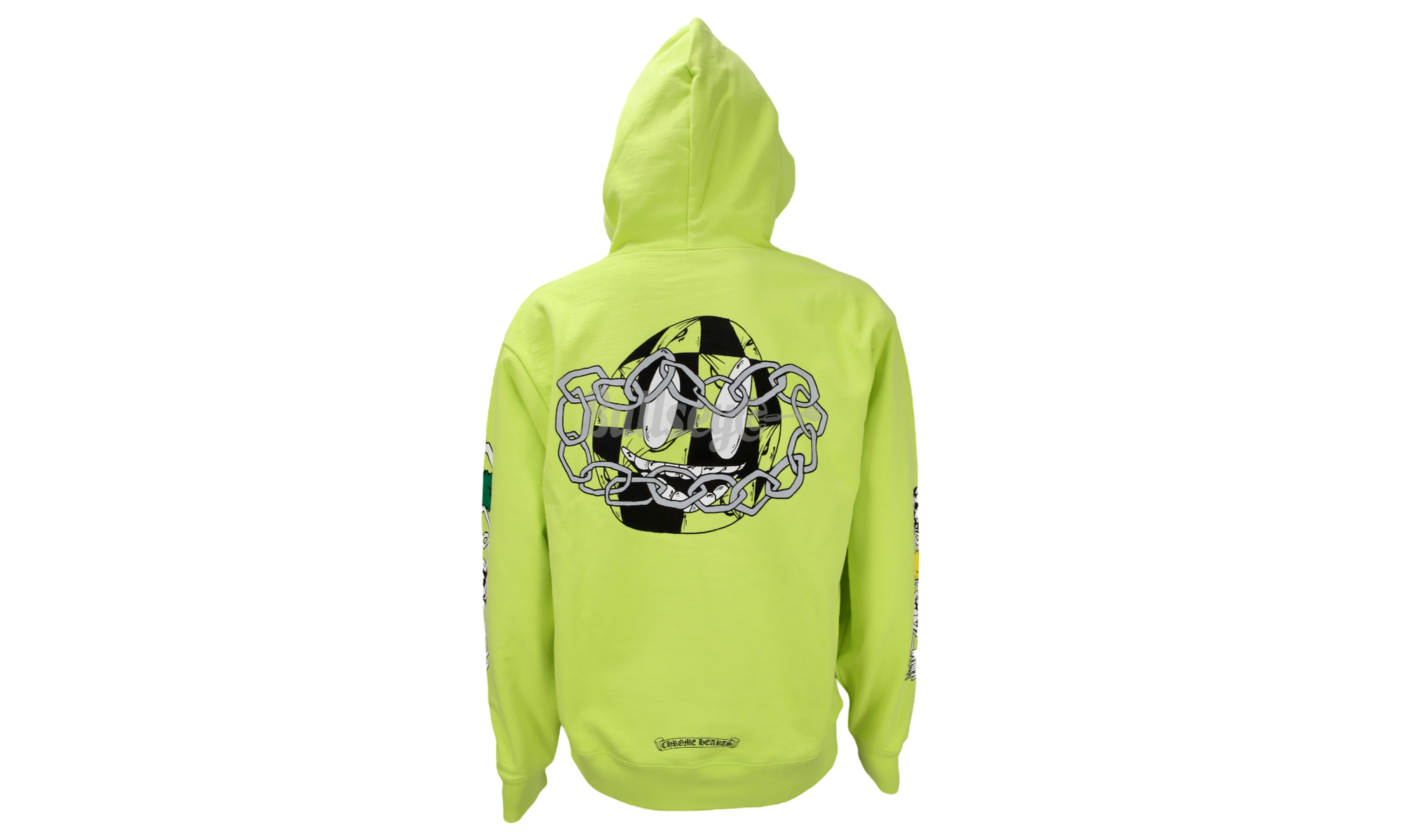 ◆Chrome Hearts Matty Boy◆Link Zip Up Hoodie 'Lime Green' Chrome Hearts Matty Boy