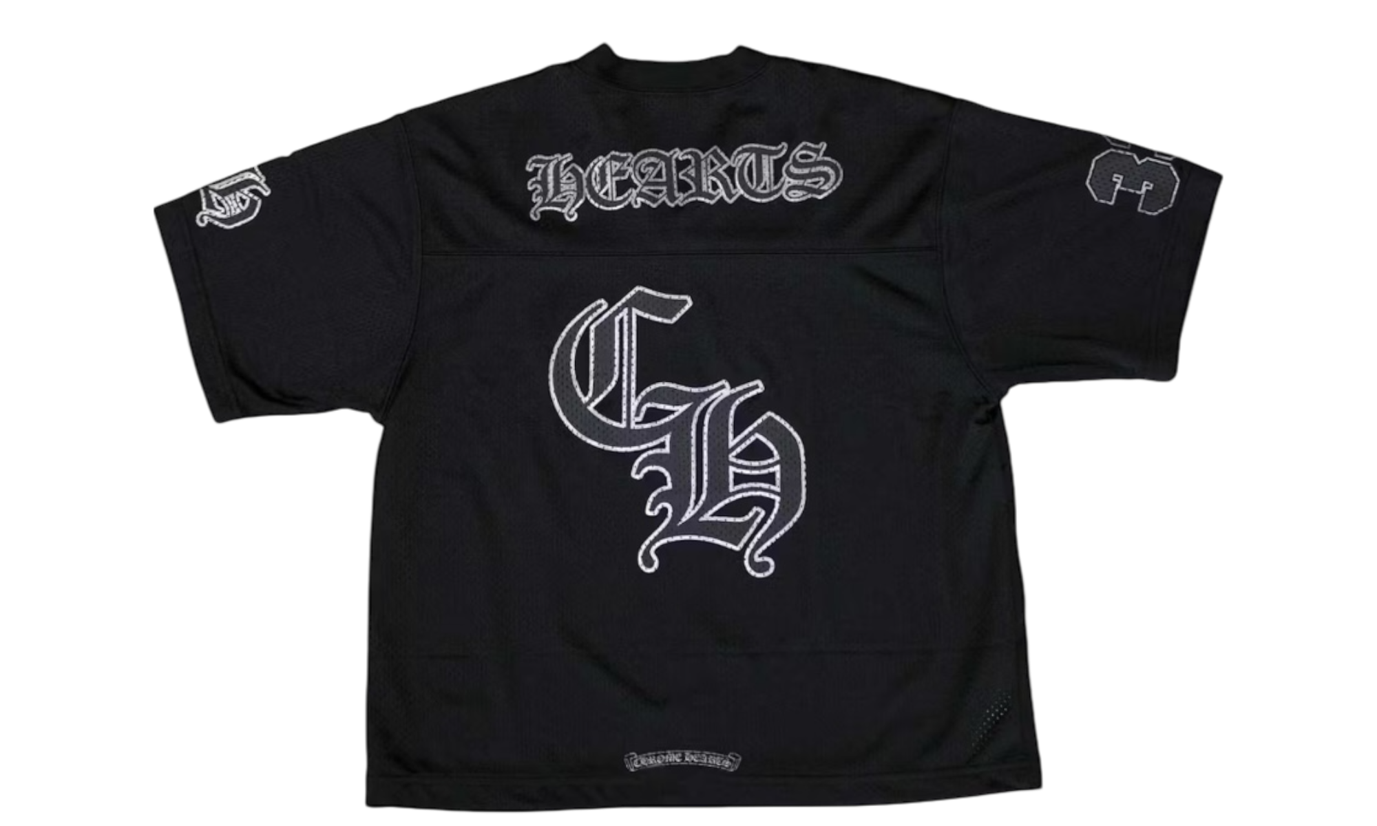 Chrome Hearts Mesh Stadium Black Football Jersey