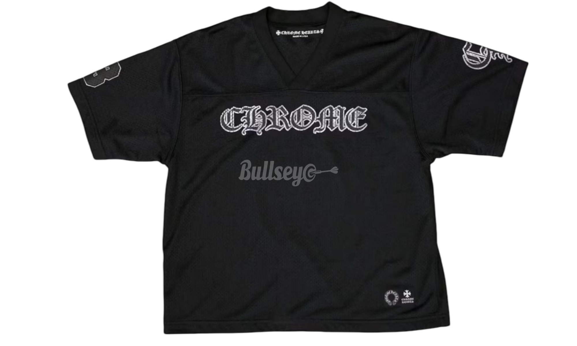 Chrome Hearts Mesh Stadium Black Football Jersey-Bullseye Sneaker Boutique