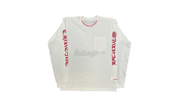 Chrome Hearts Miami Red Neck Letters White Longsleeve T-shirt-Bullseye Sneaker Boutique