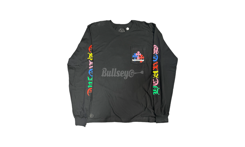 Chrome Hearts Multi Color Cross Cemetery Longsleeve Black T-Shirt (Flawed)
