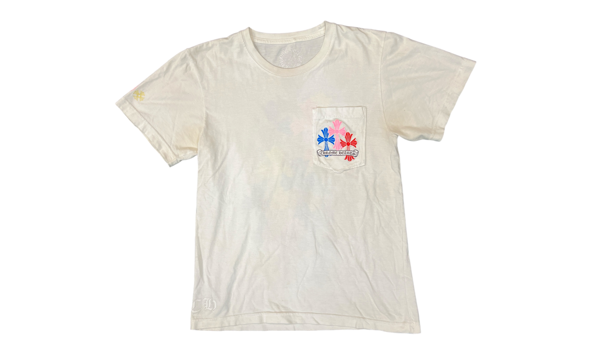 Chrome Hearts Multi Color Cross Cemetery White T-Shirt (PreOwned)