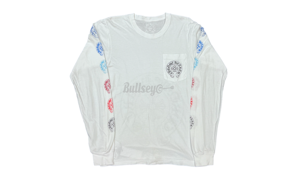 Chrome Hearts Multi-Color Horseshoe White Longsleeve T-Shirt