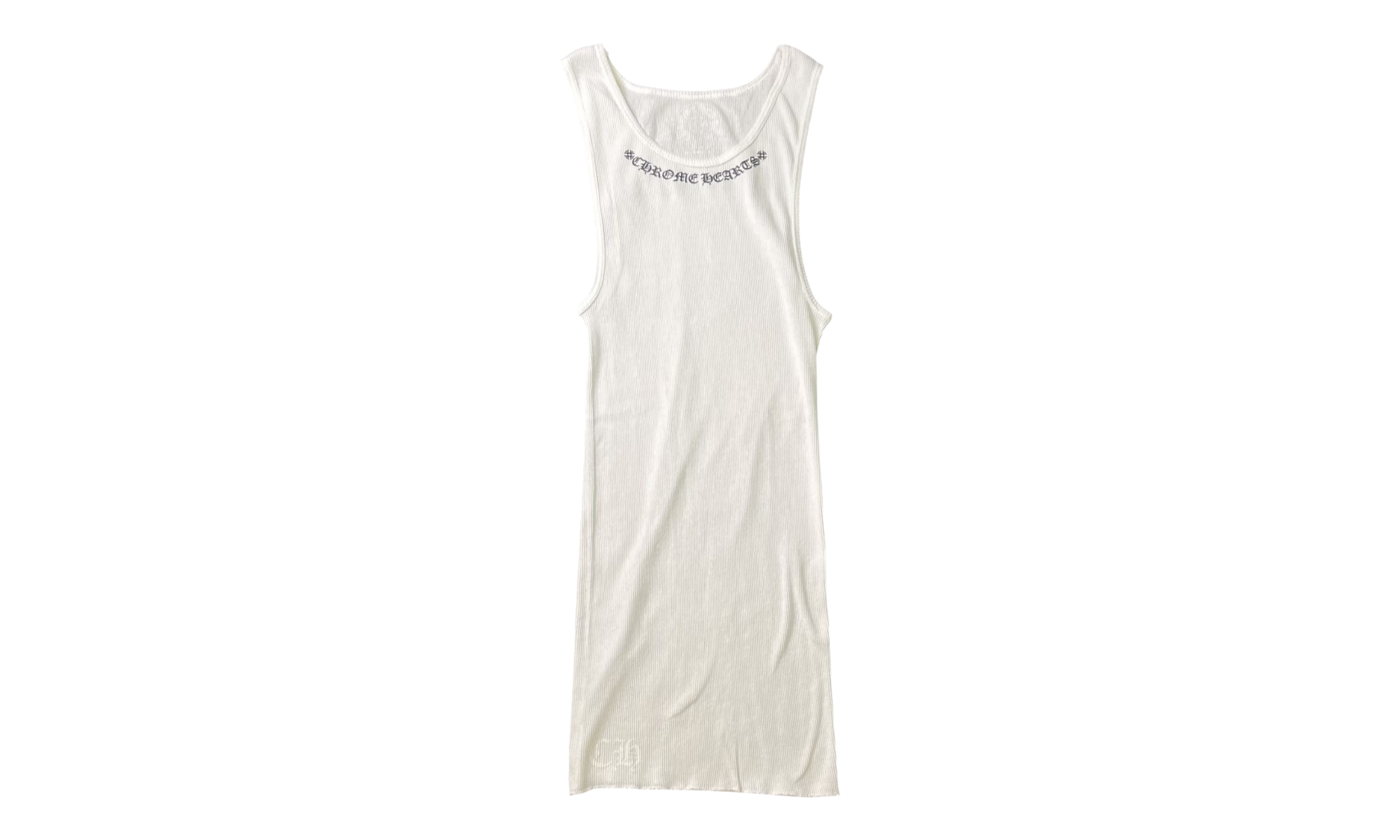 Chrome Hearts Neck Letter White Tank Top-Bullseye Sneaker Boutique