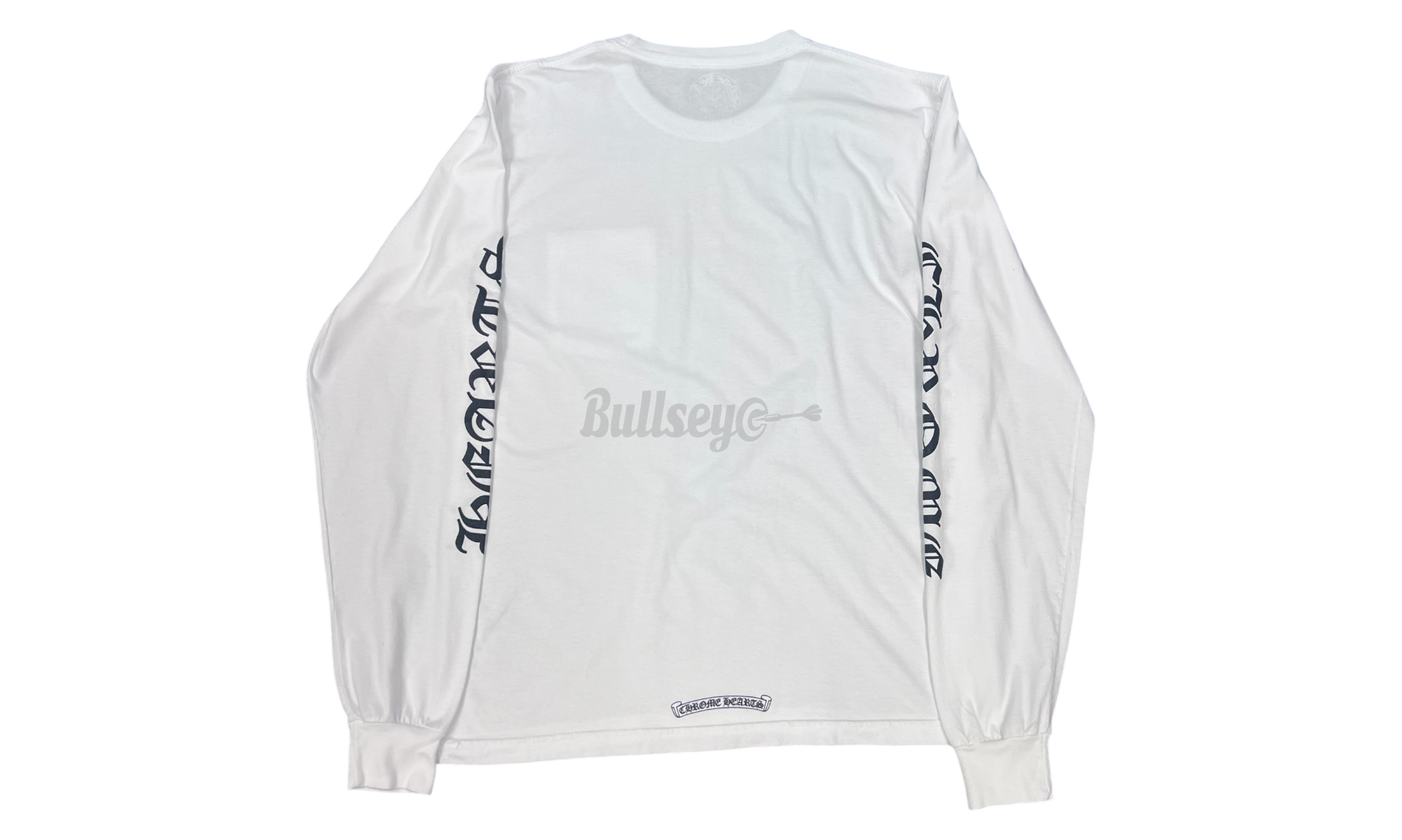 Chrome Hearts Neck Logo Letters White/Black Longsleeve T-Shirt (Preowned)