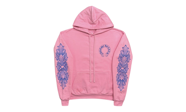 Chrome Hearts Pink/Blue Horseshoe Floral Hoodie-Bullseye Sneaker Boutique