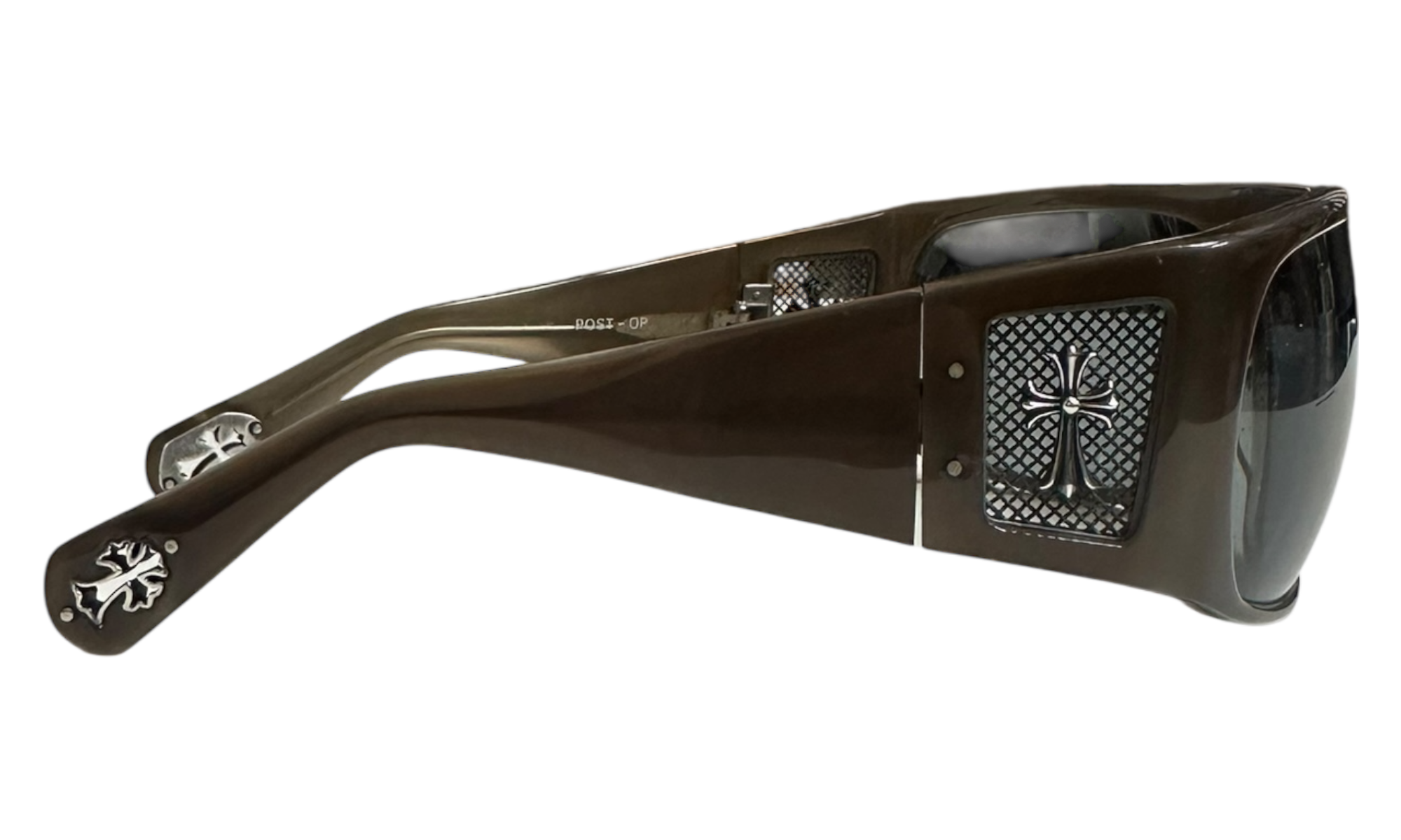 Chrome Hearts Post Op Light Brown Blue/Grey Tinted Lenses (PreOwned)