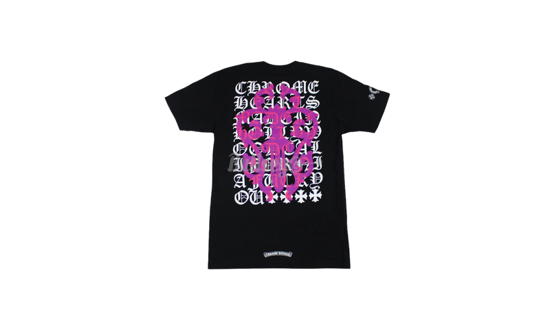 Chrome Hearts Purple Dagger Letter Black T-Shirt-Urlfreeze Sneakers Sale Online