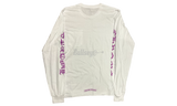 Chrome Hearts Purple Neck Letter White Longsleeve T-Shirt