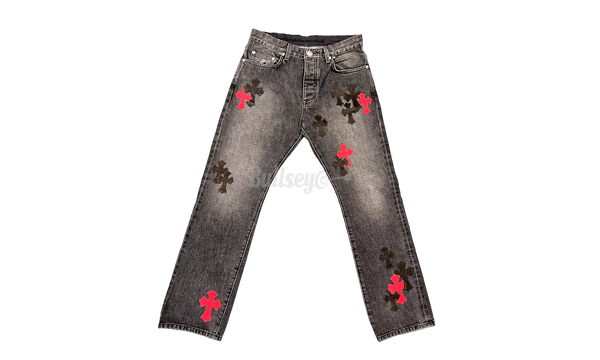 Chrome Hearts Red Black Cross Patch Jeans-Bullseye Sneaker Boutique