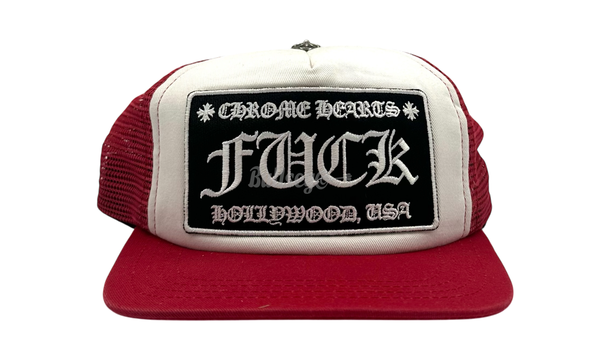 Chrome Hearts Red Fuck Trucker Hat (PreOwned)-Bullseye Sneaker Boutique