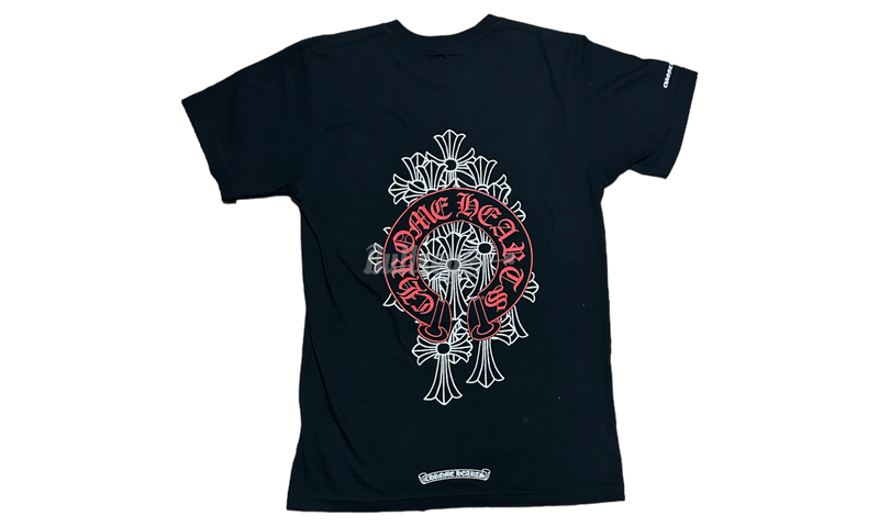 Chrome Hearts Red Horseshoe Cemetery Cross Black T-Shirt-Bullseye Sneaker protro Boutique