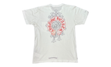 Chrome Hearts Red Horseshoe Cemetery Cross White T-Shirt (PreOwned)-Bullseye Sneaker Boutique