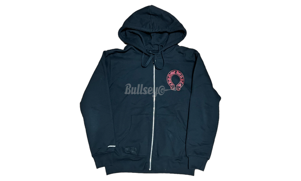 Chrome Hearts Red Horseshoe Cemetery Cross Zip-Up are