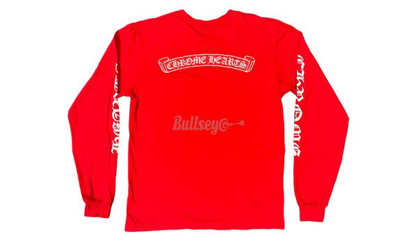 Chrome Hearts Red Scroll Label Longsleeve T-Shirt