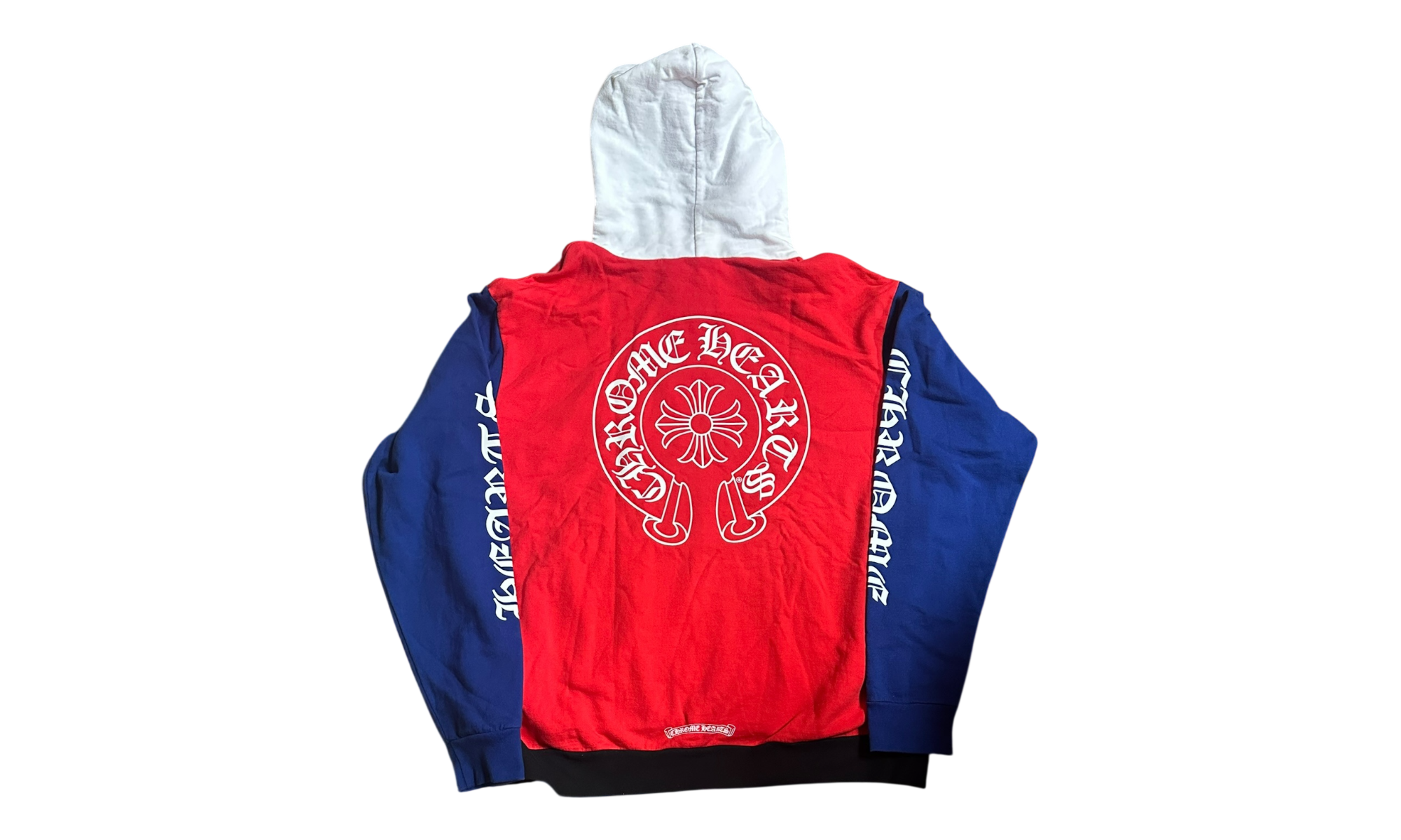 Chrome Hearts Red/Blue/White Horseshoe Chomper Hoodie