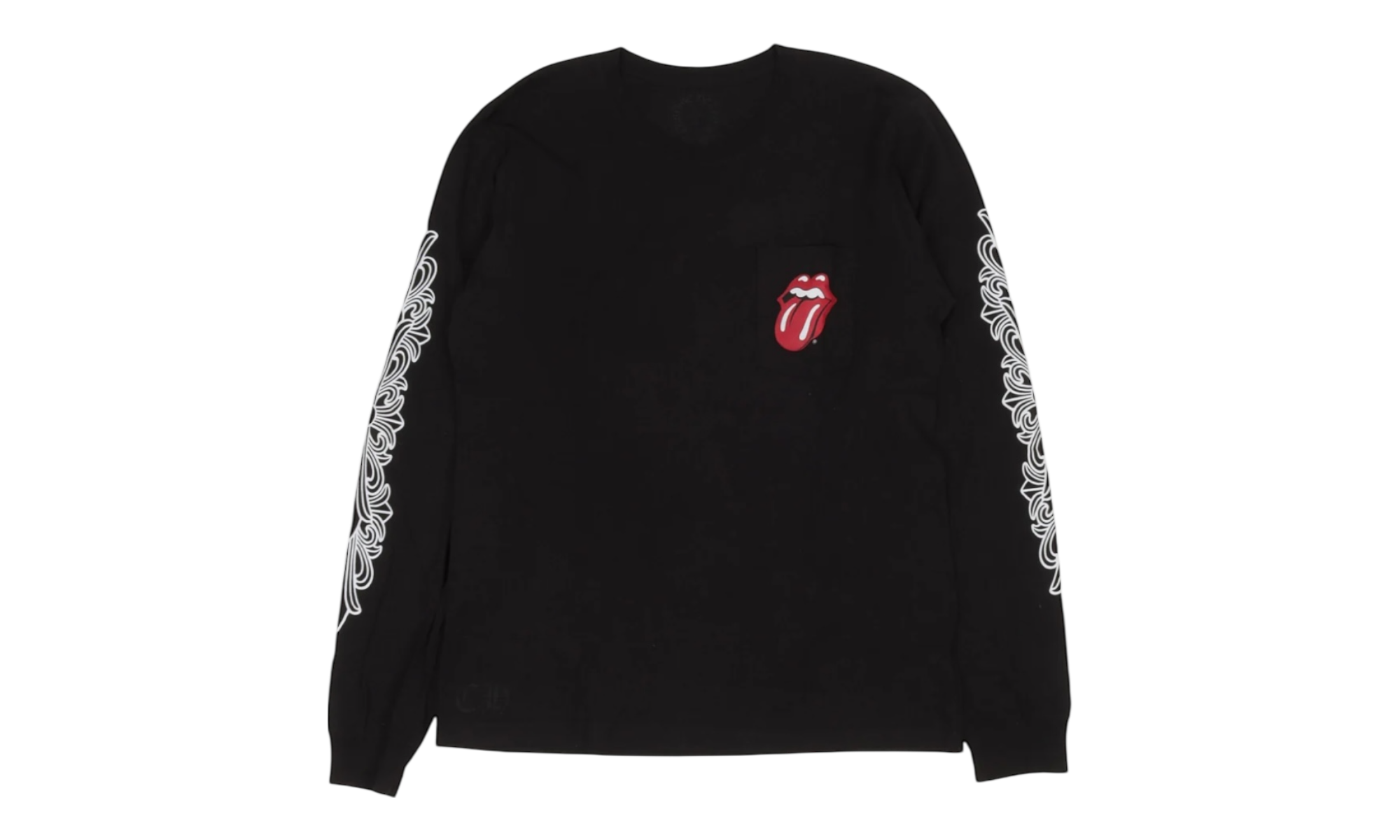Chrome Hearts Rolling Stones Black Longsleeve T-Shirt-Bullseye Sneaker Boutique