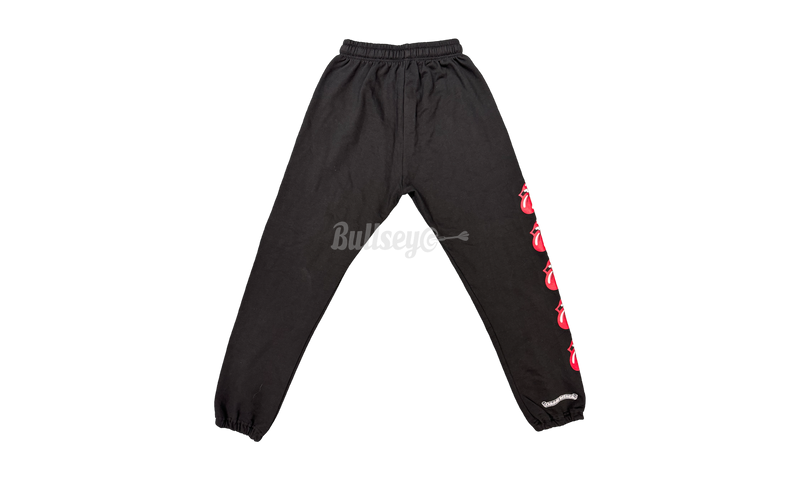 Chrome Hearts pantalones de chándal negros de los Rolling Stones