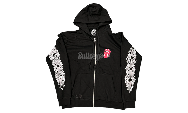 Chrome Hearts Rolling Stones Red Black Zip Up Hoodie-Bullseye Sneaker Boutique