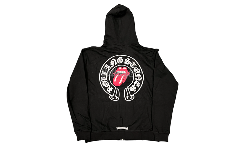 Chrome Hearts Rolling Stones Red Black Zip Up Hoodie-Bullseye Sneaker Ave Boutique