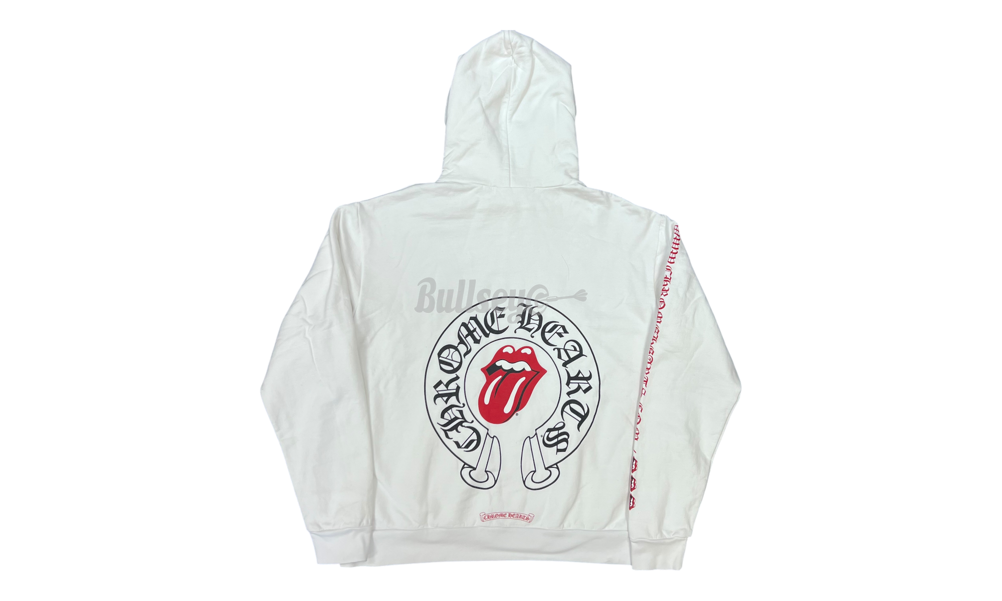 Chrome Hearts Rolling Stones White Hoodie-Bullseye Sneaker Boutique