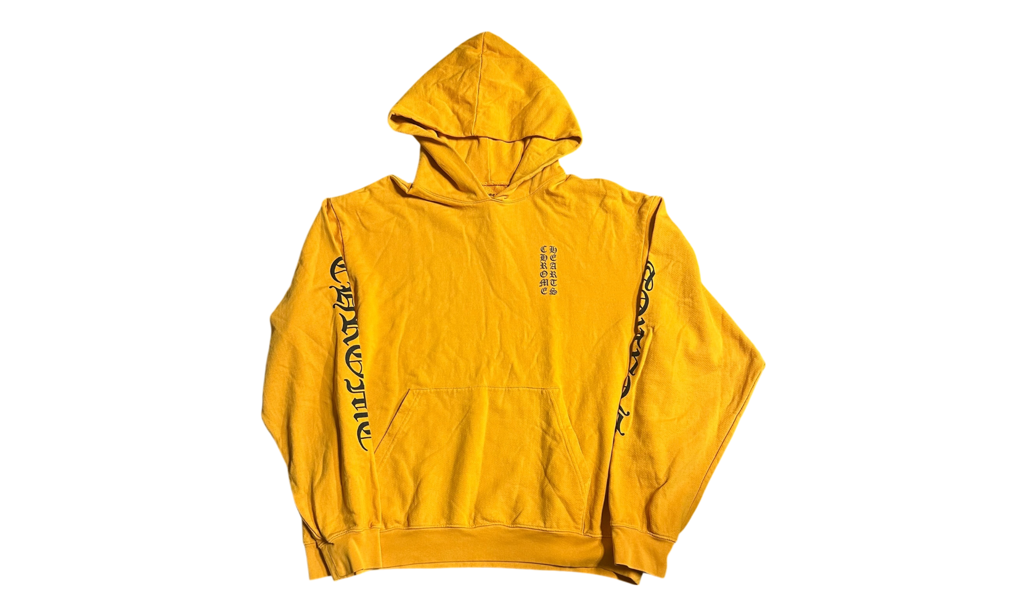 Chrome Hearts Script Logo Yellow Hoodie-Bullseye Sneaker Boutique