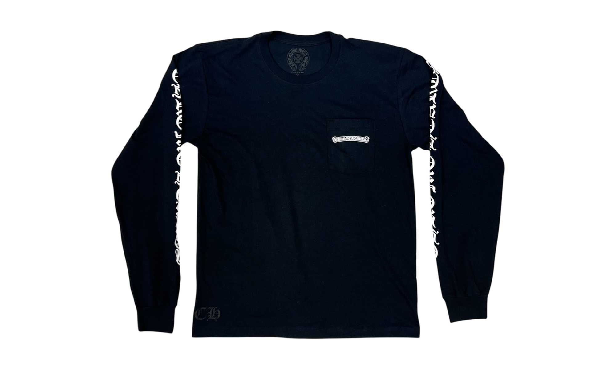Chrome Hearts Scroll Label Black Longsleeve T-Shirt-Bullseye Sneaker Boutique