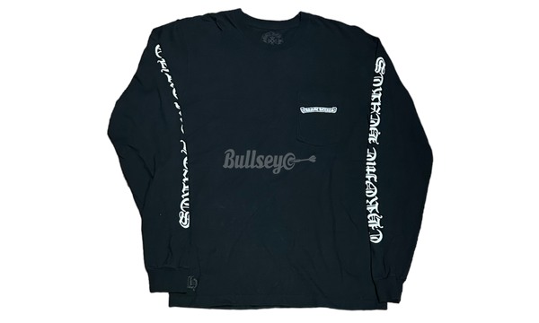 Chrome Hearts Scroll Logo Black Longsleeve T-Shirt