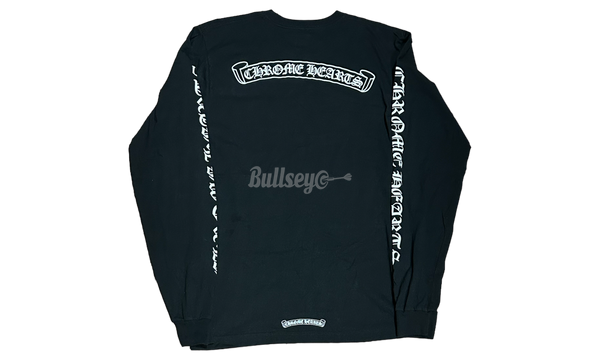 Chrome Hearts Scroll Logo Black Longsleeve T-Shirt-Bullseye Sneaker Boutique