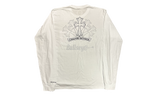 Chrome Hearts Silver Cross White Longsleeve T-Shirt-Bullseye Sneaker Boutique