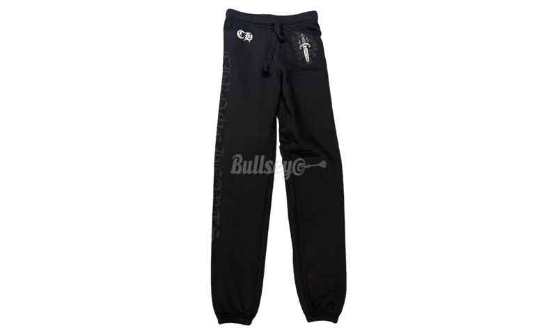 Chrome Hearts Silver Dagger Black Sweatpants-sneakers Classics in soft pink