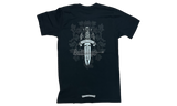 Chrome Hearts Silver Dagger T-Shirt Black-best slip on sneakers