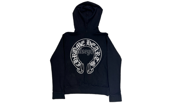 Chrome Hearts Silver Horseshoe Black Hoodie