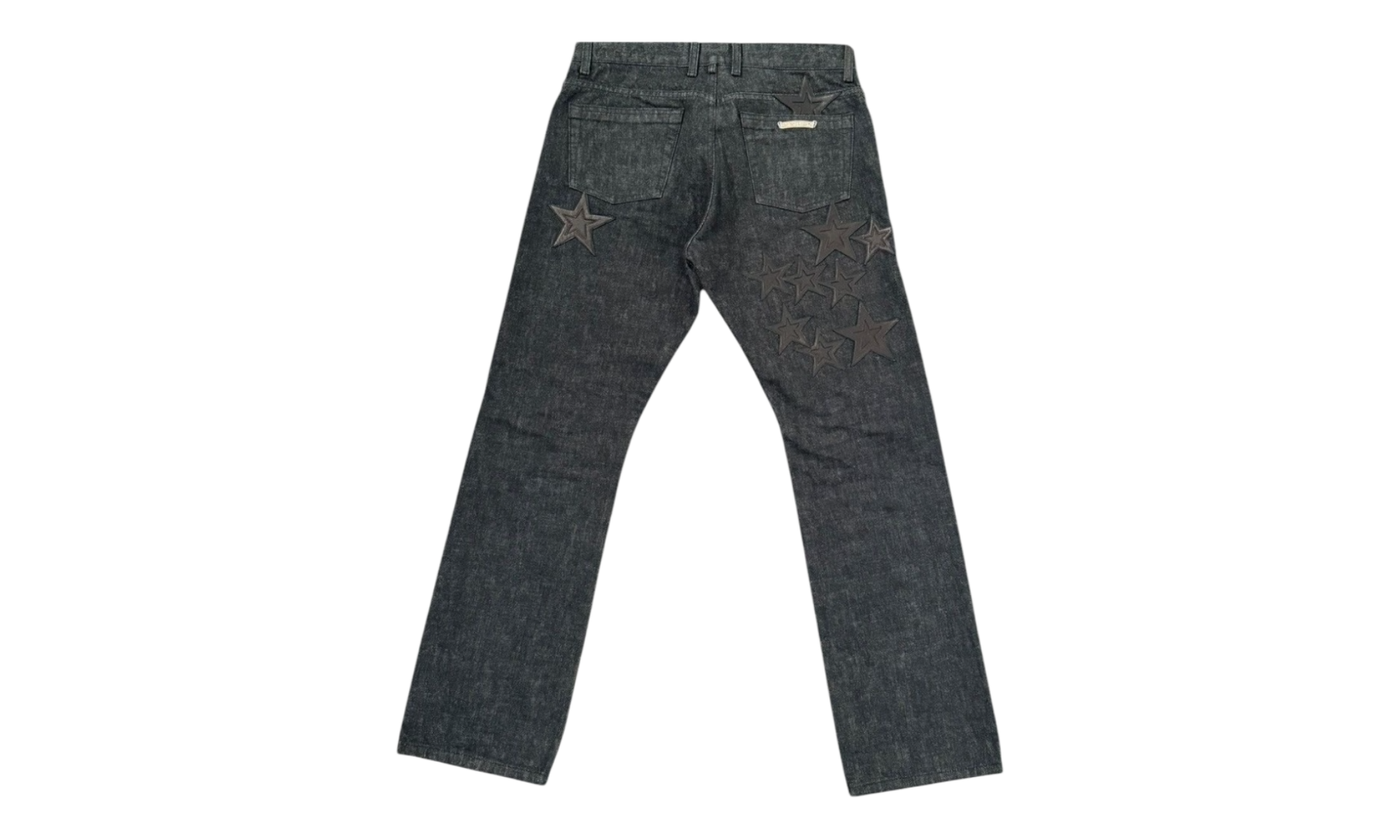 Chrome Hearts Star Patch Washed Black Denim Jeans (PreOwned)