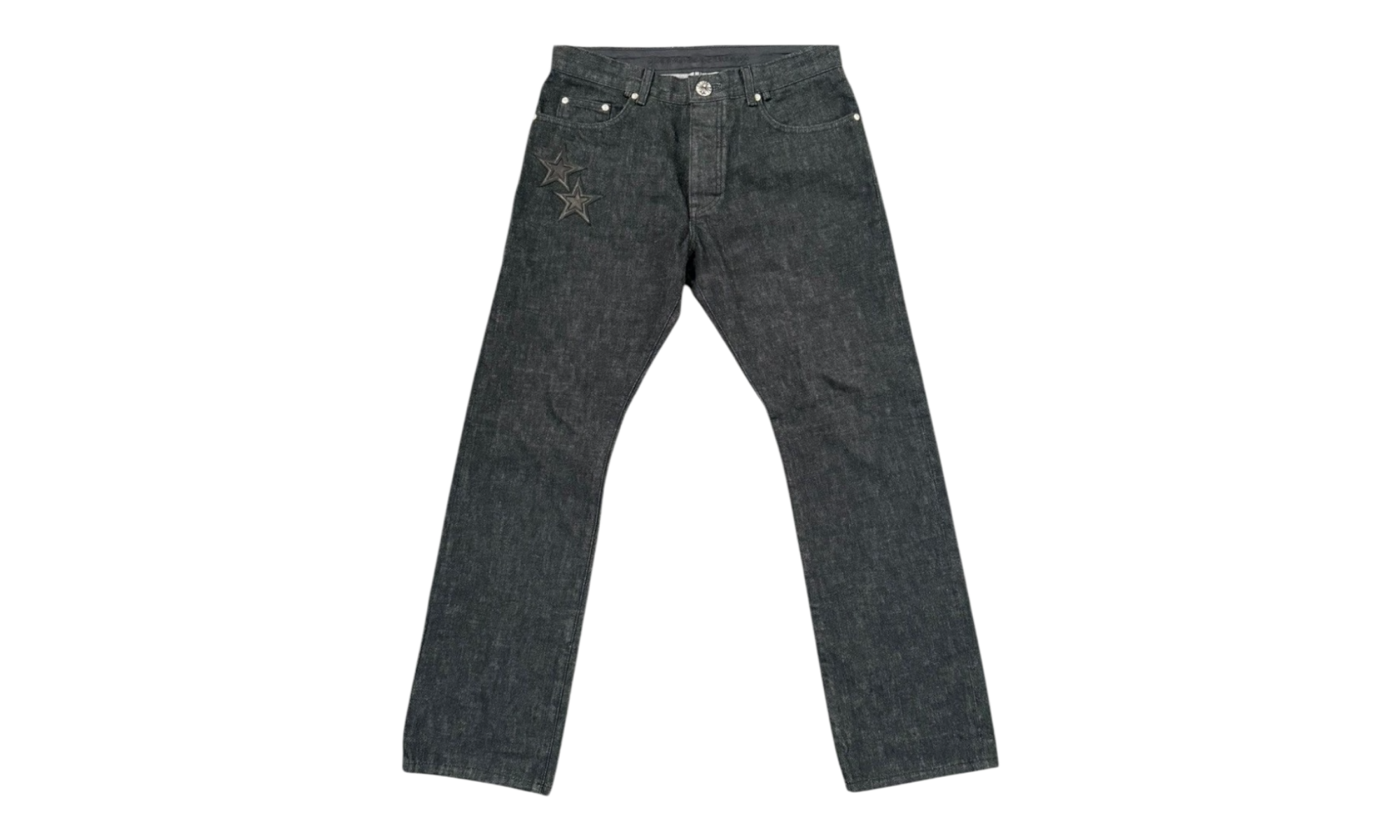 Chrome Hearts Star Patch Washed Black Denim Jeans (PreOwned)