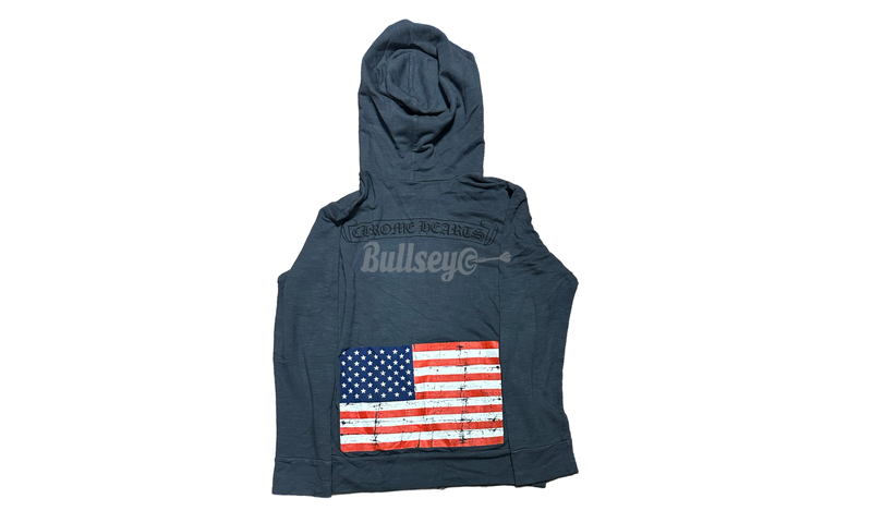 Chrome Hearts USA Flag Grey Zip-Up Hoodie-Bullseye Sneaker A45160 Boutique