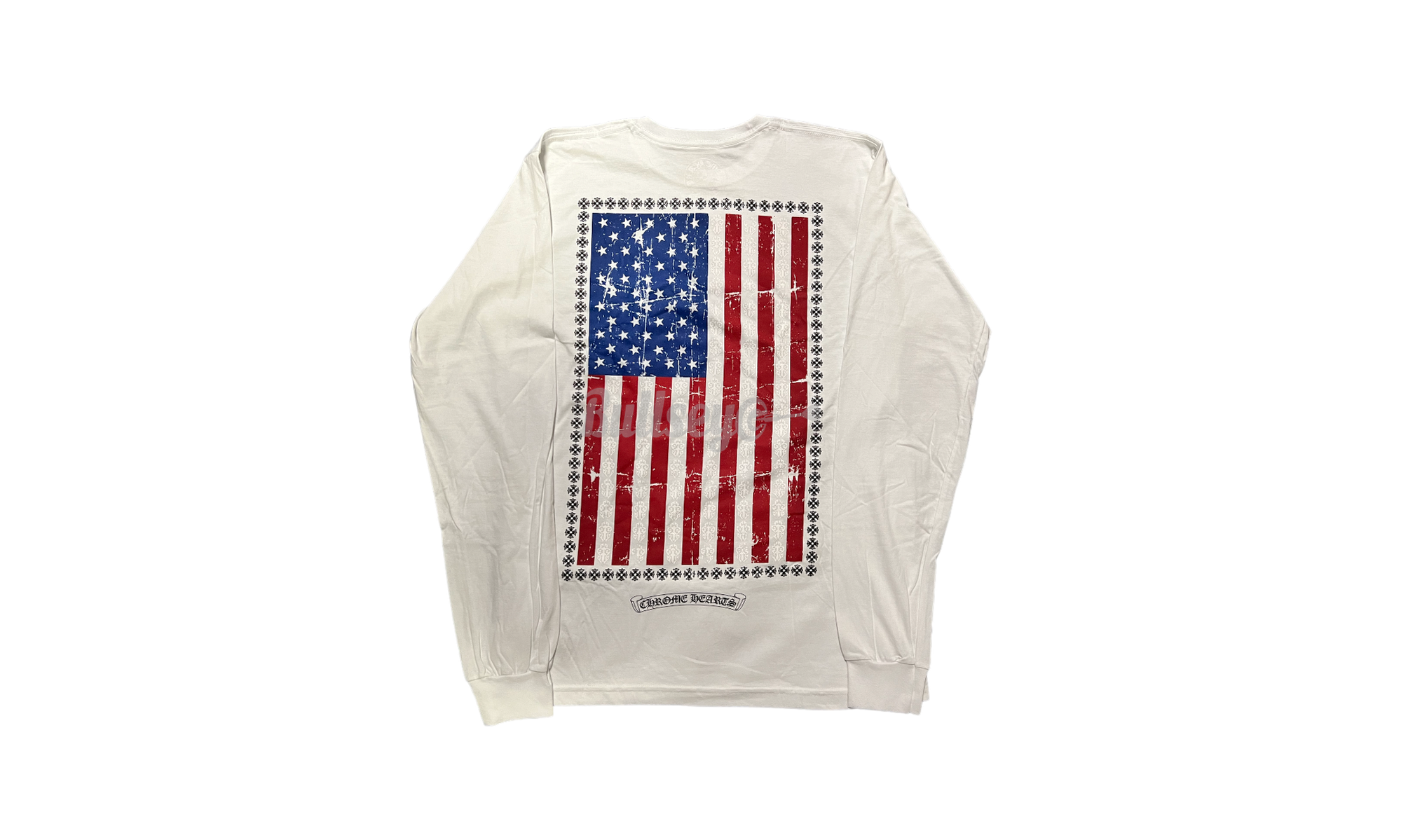 Chrome Hearts USA Flag White Longsleeve T-Shirt-Bullseye Sneaker Boutique