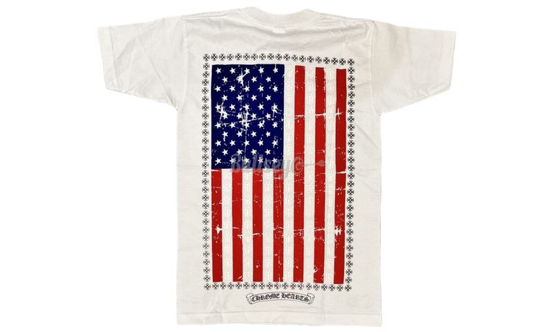 Chrome Hearts USA Flag White T-Shirt-Bullseye Sneaker Boutique